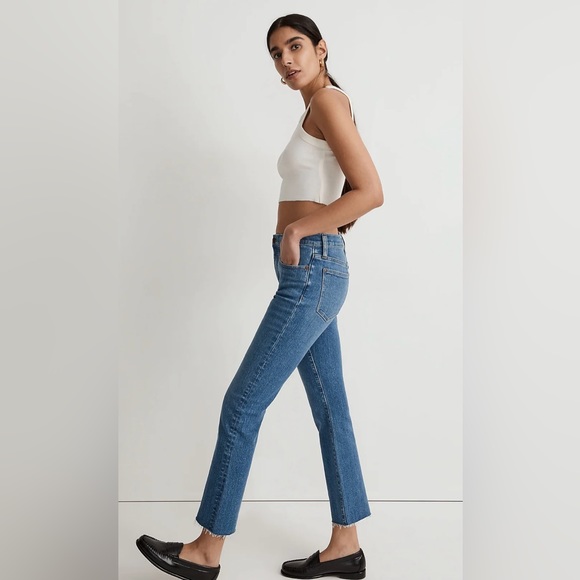 NWT Madewell Kick Out Mid Rise Blue Jeans Ankle Length Size 32 - Picture 13 of 15